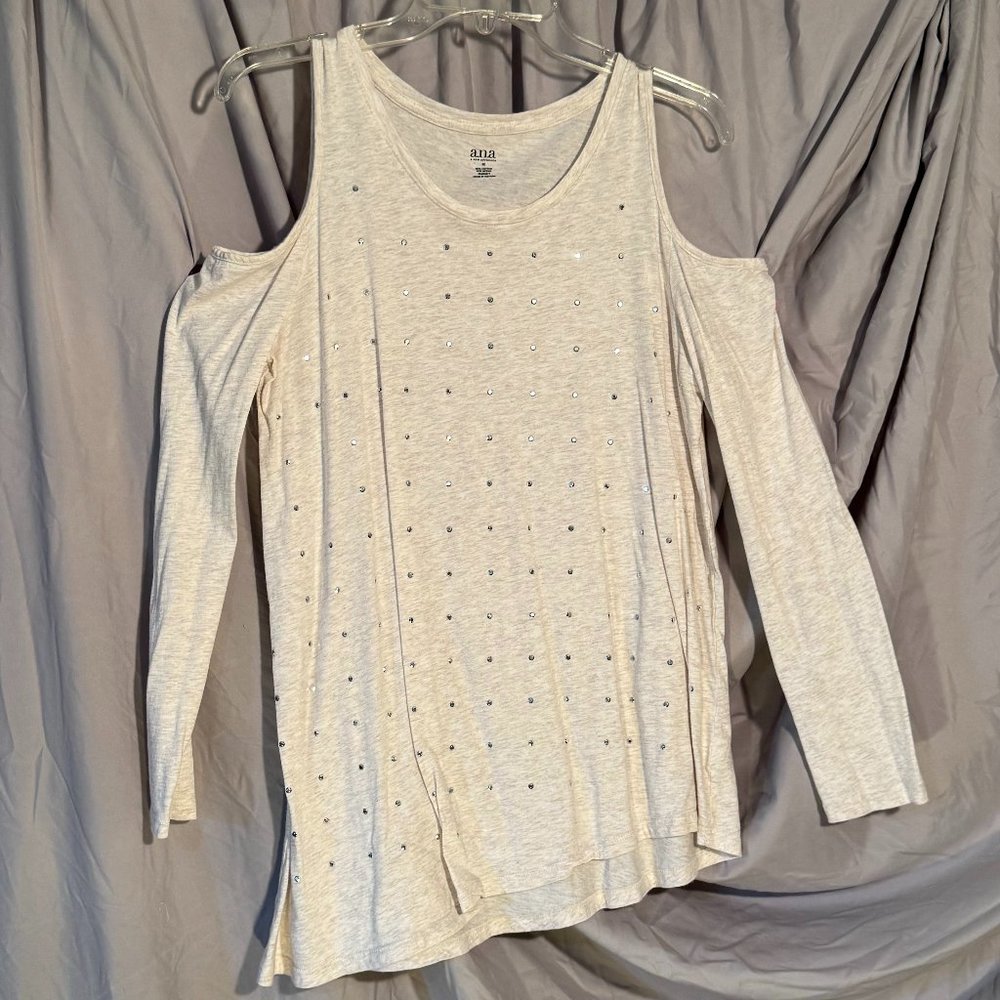 a.n.a. Sequined Ladies Blouse, Size M